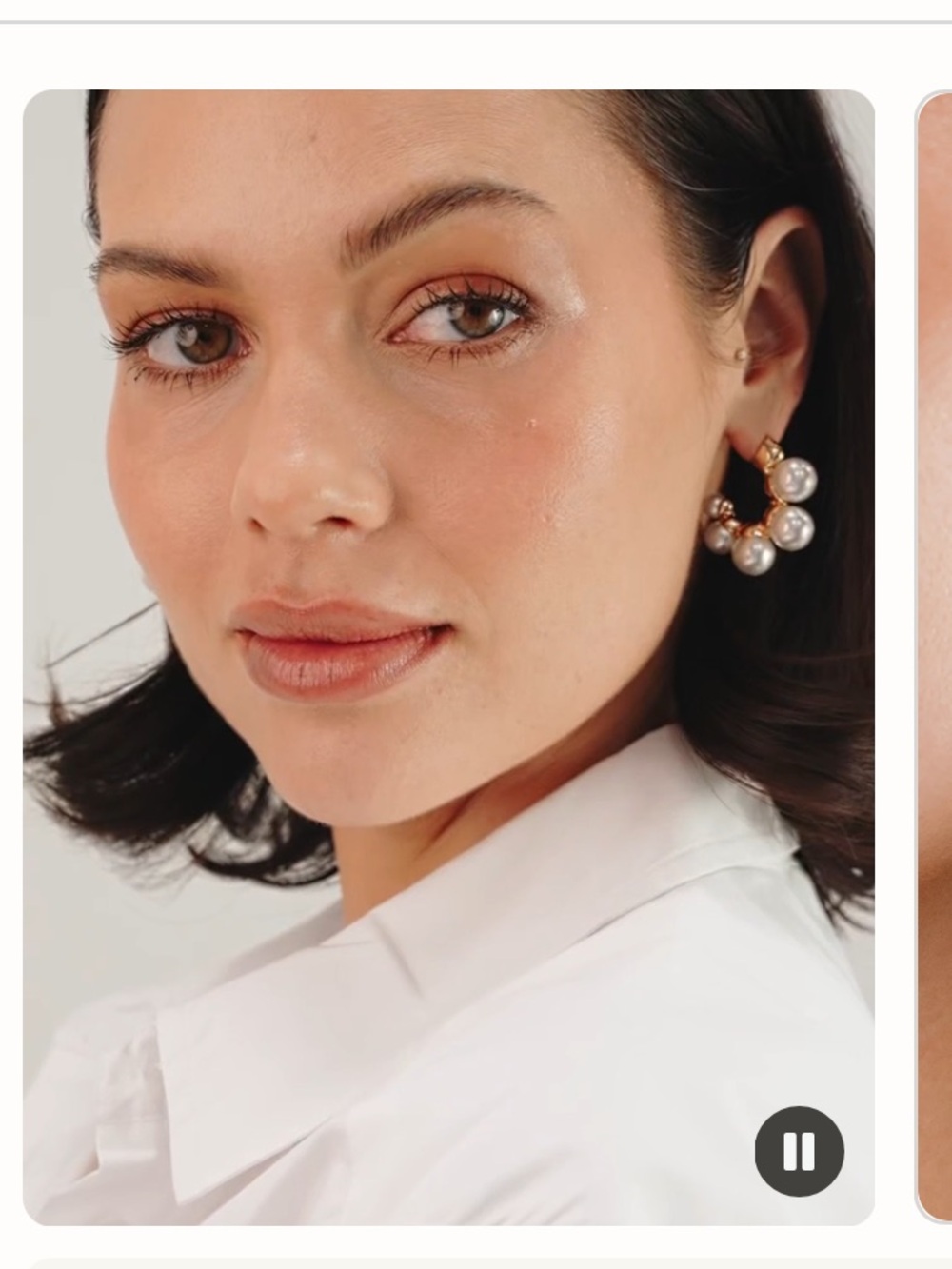 Area Stars Gold Hoop Earrings with Pearls